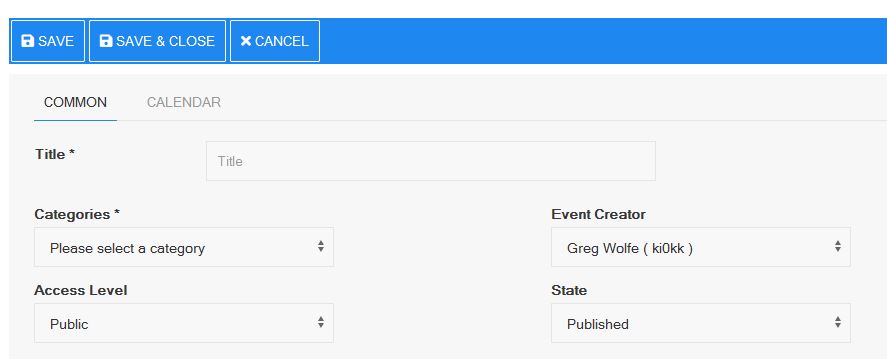 Calendar Add Event Details