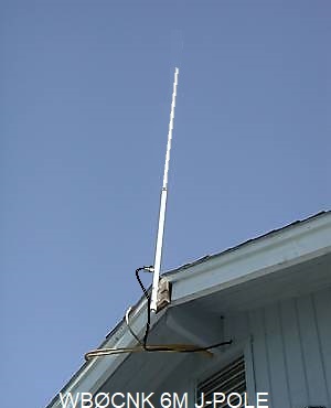 WB0CNK 6M J POLE antenna